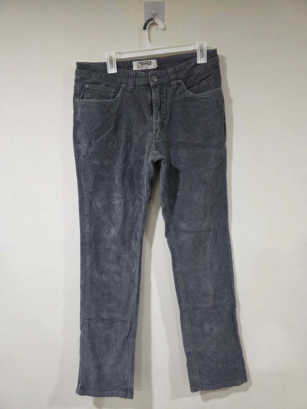Mountain Khakis Slim Tailored Fit Corduroy Pants Size 33x32 Gray